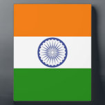 Plaque Photo Drapeau indien<br><div class="desc">J'aime les drapeaux du monde avec toutes les couleurs et les designs différents ! N'hésitez pas à customiser ceci pour répondre à vos besoins. Merci d'avoir visité et d'avoir passé une merveilleuse journée !</div>