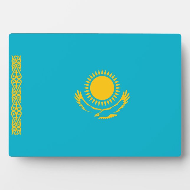 Plaque Photo Drapeau kazakh (Devant)