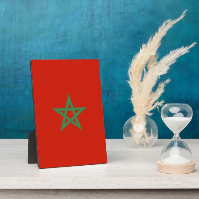 Plaque Photo drapeau marocain (Côté)