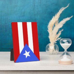 Plaque Photo Drapeau Porto Rico