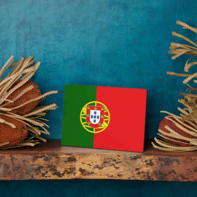 Plaque Photo Drapeau portugais (Côté)