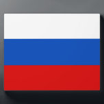 Plaque Photo Drapeau russe<br><div class="desc">Drapeau russe. Grand drapeau de la Fédération de Russie</div>