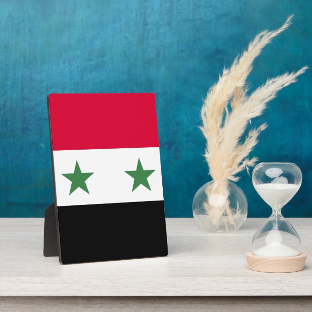 Plaque Photo Drapeau syrien (Côté)