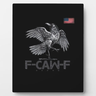 Plaque Photo Drapeau vintage humoristique F-Caw-F vache oiseau