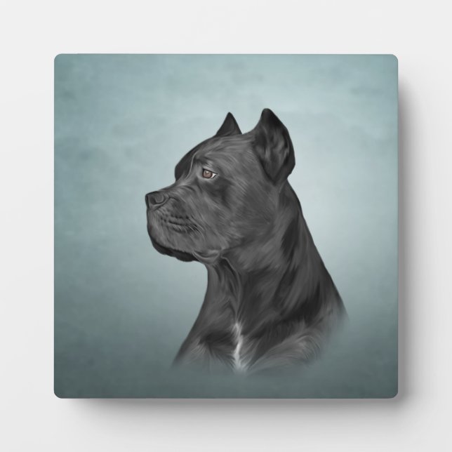 Plaque Photo Drawing dog Cane Corso (Devant)