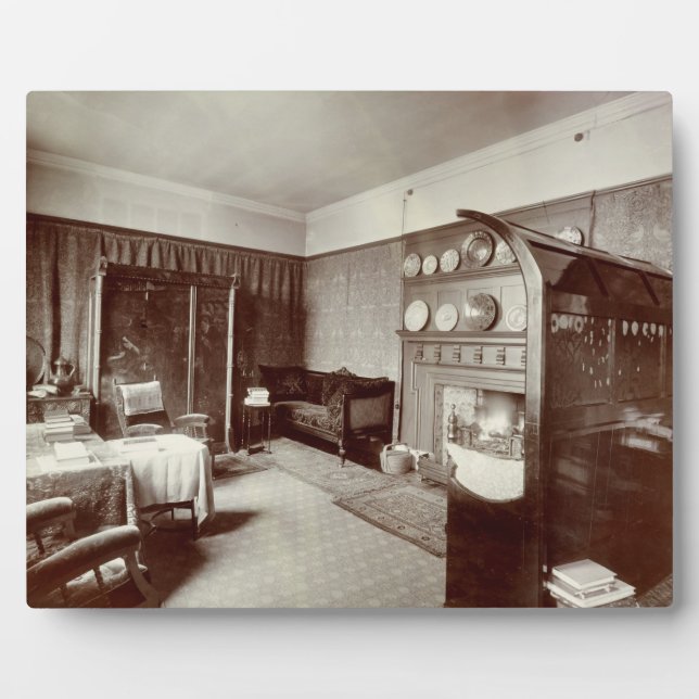 Plaque Photo Drawing room, Kelmscott House, London, 1896 (photo (Devant)