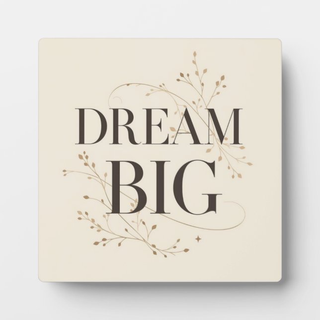 Plaque Photo Dream Big (Devant)