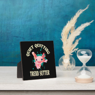 Plaque Photo Drôle Axolotl Rose Paramètre de Tendance d'Abandon