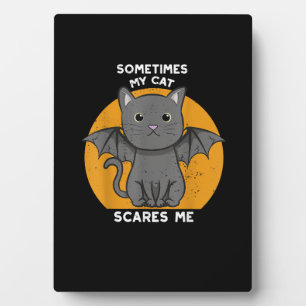 Plaque Photo Drôle Chat Kitten Halloween Design Pour Crazy Cat