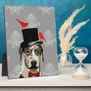 Plaque Photo Drôle chien steampunk