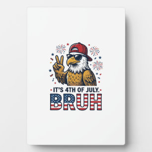 Plaque Photo Drôle de 4 juillet Eagle Bruh maillot patriotique