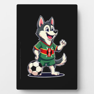 Plaque Photo Drôle de Husky Dabbing Football Kenya - Fl Kenya