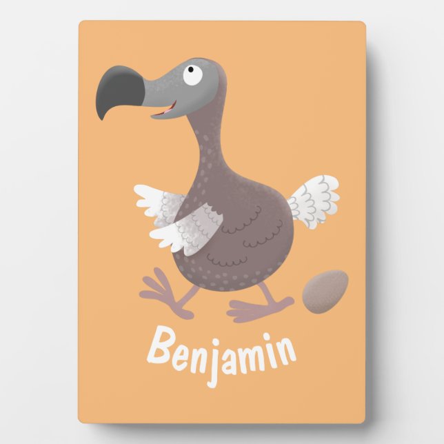Plaque Photo Drôle dessin animé d'oiseau de dodo (Devant)