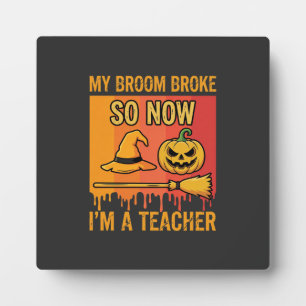 Plaque Photo Drôle Halloween Professeur Mon Balai Cassa Concept