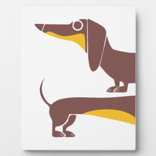 Plaque Photo Drôle mignon dachshund pour parent chien long