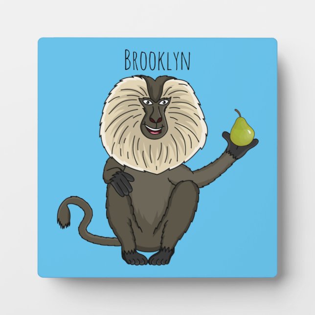 Plaque Photo Drôle singe-singe macaque à queue de lion (Devant)