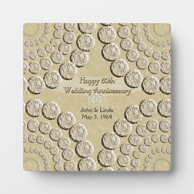 Plaque photo du 50e anniversaire du Mariage avec d (Devant)
