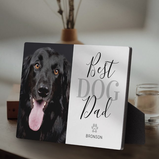Plaque Photo du Meilleur Papa Chien (Créateur téléchargé)