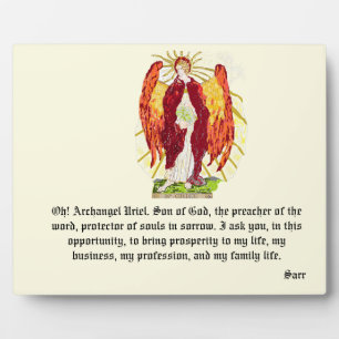 Plaque Photo Easel Avec Toile : Archangel Uriel