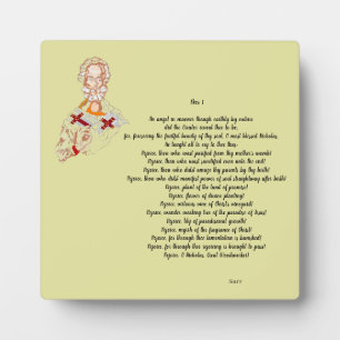 Plaque Photo Easel W/ toile Saint Nicolas grec orthodoxe