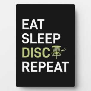 Plaque Photo Eat Sleep Disk Golf Répéter
