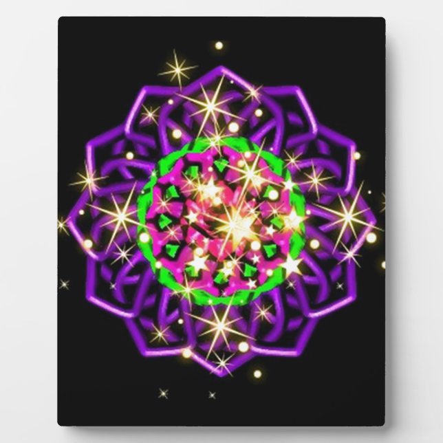 Plaque Photo Éblouissant Kaleidoscope Violet (Devant)