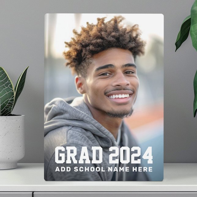 Plaque Photo Ecole de fin d'année ou nom de diplôme photo (Grad year school or name graduation photo plaque)