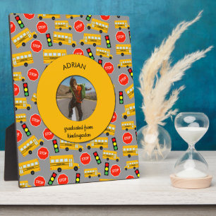 Plaque Photo École Jaune Bus jardin d'enfants