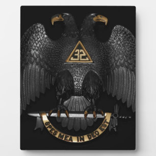 Plaque Photo Ecosse Rite 32 Degree Mason Eagle