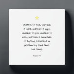 Plaque Photo Écriture Motivationnelle Inspirante Citation de la<br><div class="desc">Un verset biblique inspirant et motivant cite le livre de Philippiens 4:8.</div>
