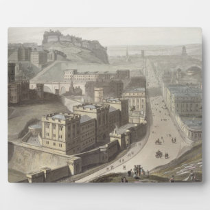 Plaque Photo Edimbourg, de Calton Hill, de "A Voyage Around