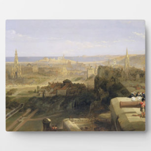 Plaque Photo Edimbourg du Château, 1847 (huile sur toile)