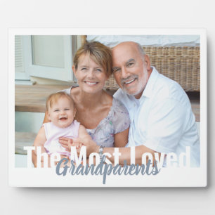 Plaque Photo Éditable Grand-parent le Plus Aimé