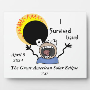 Plaque Photo Édition de survie de l'éclipse solaire 2024