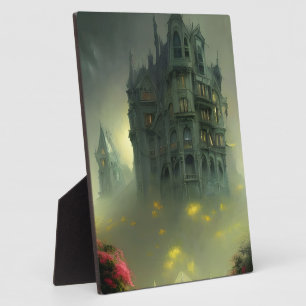 Plaque Photo Eerie Gothic Mansion Art numérique Tabletop