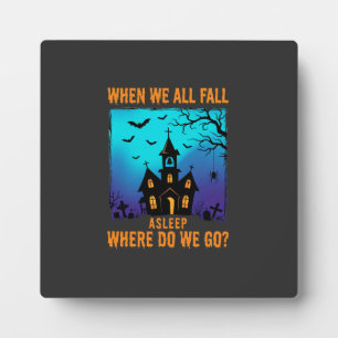 Plaque Photo Église ensorcelée d'Halloween Où allons-nous