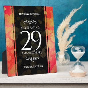 Plaque Photo Élégant 29e anniversaire du Mariage Garnet