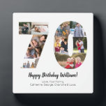 Plaque Photo Elégant 70 Numéro Photo Collage de voeux personnal<br><div class="desc">Affichez vos photos préférées dans un collage numérique ! Fait un cadeau parfait pour un anniversaire ou un anniversaire pour un être cher. Photographie © Storytree Studios,  Stanford,  CA</div>