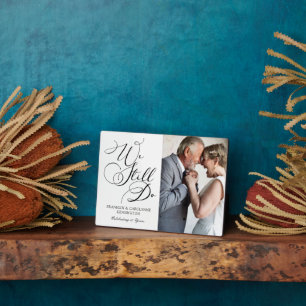 Plaque Photo Élégant Anniversaire Vow Renouvellement Photo