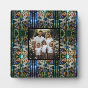 Plaque Photo Elégant boho Dragonfly floral tache photo