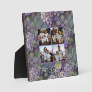 Plaque Photo Elégant chic pourpre pourpre chic aquarelle fleuri