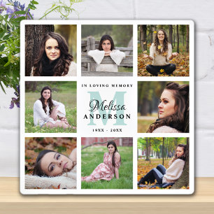Plaque Photo Élégant En Mémoire Amoureuse 8 Photo Collage Memor