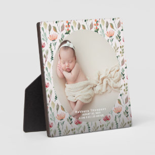 Plaque Photo Élégant faire-part de naissance de bébé photo souv