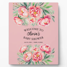 Elegant Feminine Watercolor Floral Baby Shower