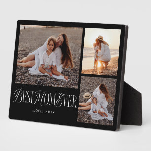 Plaque Photo Elégant meilleur maman jamais noir collage