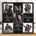 Plaque Photo Élégant MOM 5 Photo Collage Monogramme Unique Mama<br><div class="desc">Surprenez maman cette journée de mère avec une photo personnalisée 5 poème mère unique et plaque monographique. "Always My Mother, Forever My Friend" Personnalisez cette plaque de maman avec photos, message et nom favoris. Visitez notre collection pour les meilleurs cadeaux de la mère de jour et cadeaux de maman personnalisés....</div>