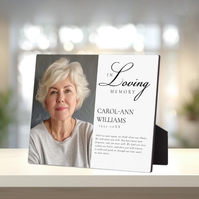 Plaque Photo Élégant, Photo "In Love Memory" Funérailles (Créateur téléchargé)