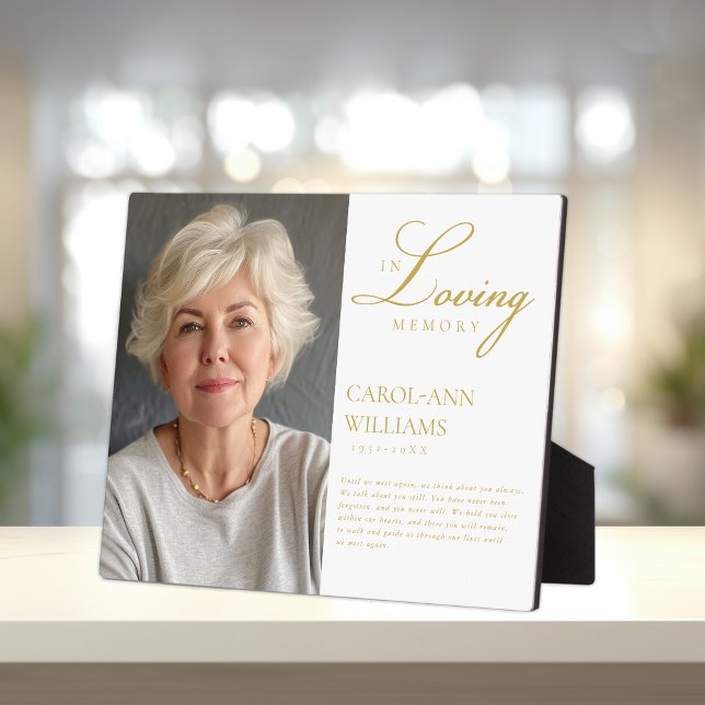 Plaque Photo Élégant, Photo "In Love Memory" Funérailles (Créateur téléchargé)
