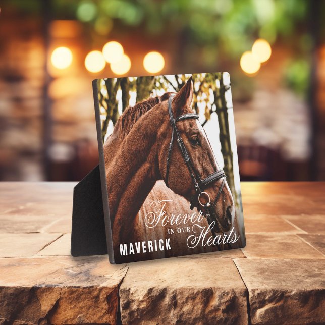 Plaque Photo Elégant pour toujours dans notre coeur Horse Memor (Créateur téléchargé)