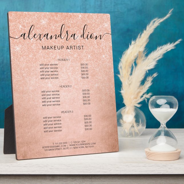 Plaque Photo Elégant rose parties scintillant de maquillage de  (Côté)